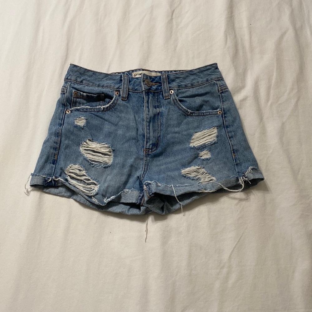 Distressed Jean shorts